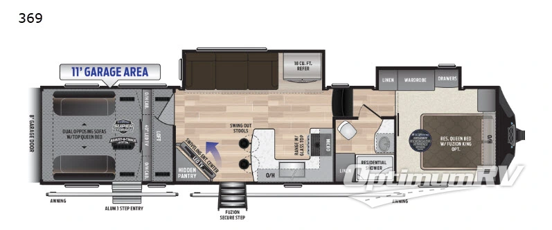 2019 Keystone Fuzion 369 Floorplan Photo