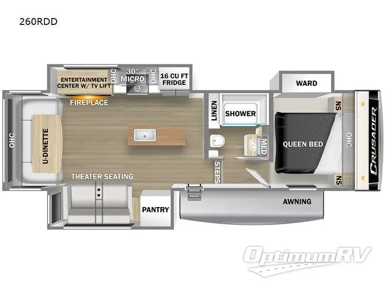 2023 Prime Time Crusader 260RDD Floorplan Photo