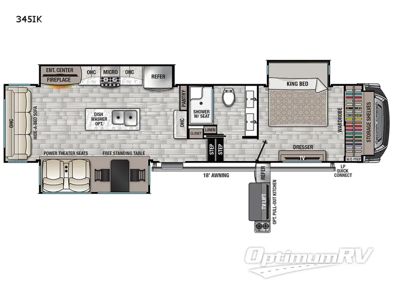 2022 Forest River Cedar Creek 345IK Floorplan Photo