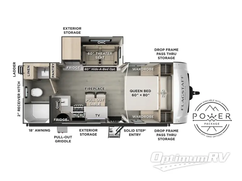 2027 Forest River Flagstaff Micro Lite 22LKS RV Floorplan Photo