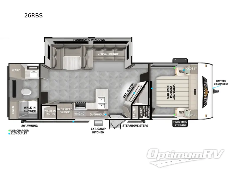 2025 Forest River Wildwood 26RBS Floorplan Photo