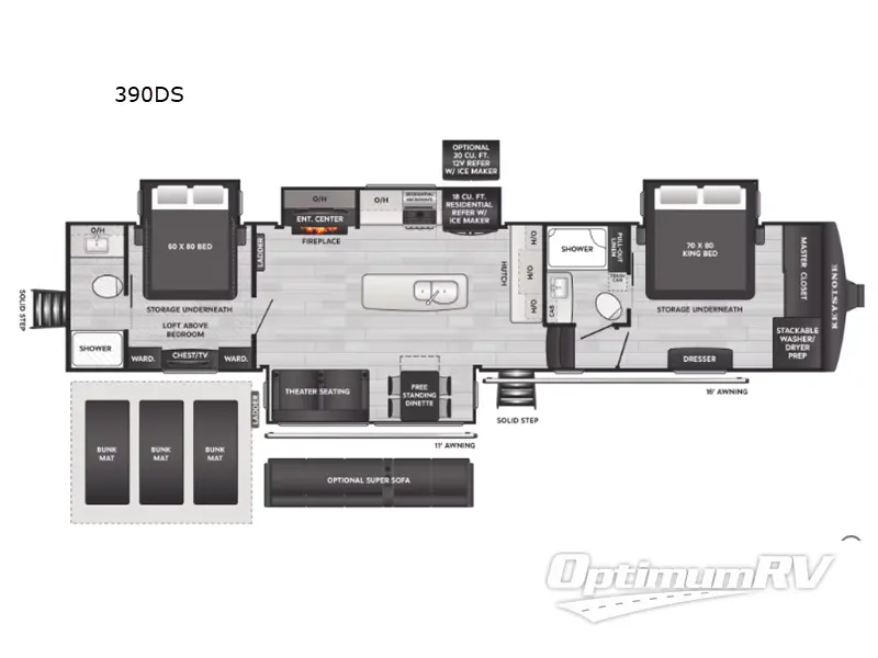 2026 Keystone Alpine Avalanche Edition 390DS Floorplan Photo