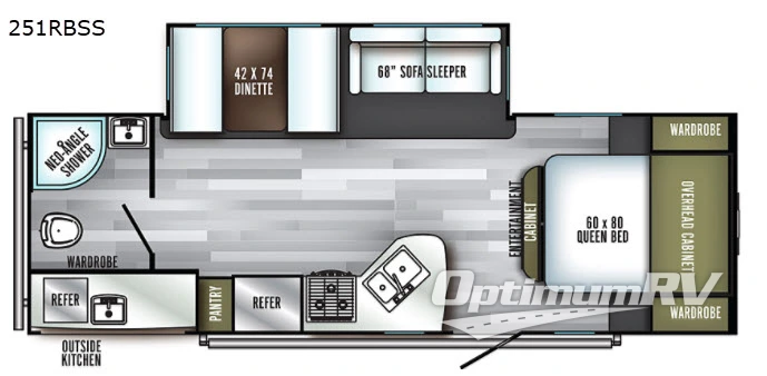 2018 Palomino SolAire Ultra Lite 251RBSS RV Floorplan Photo