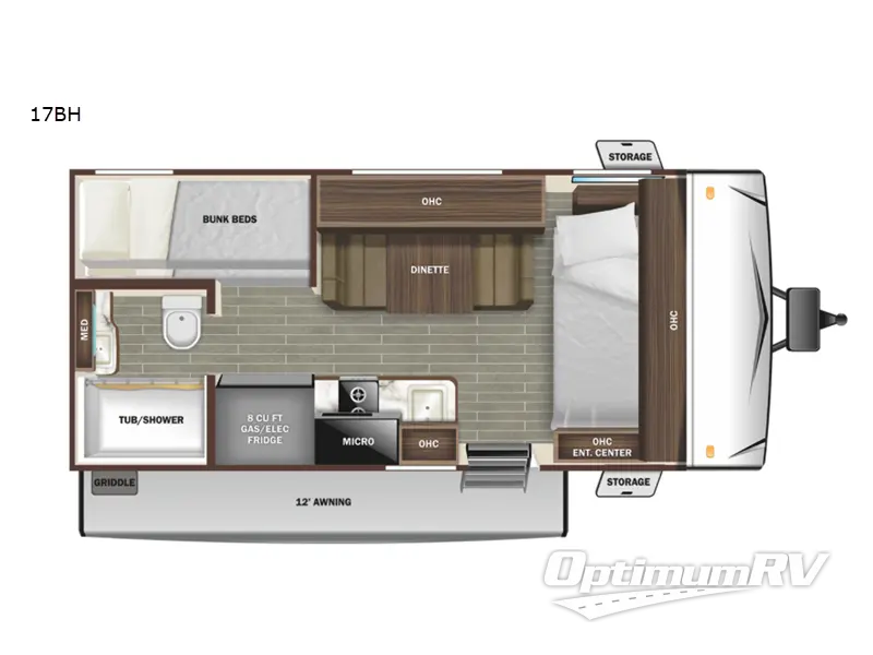 2022 Starcraft Super Lite Maxx 17BH RV Floorplan Photo