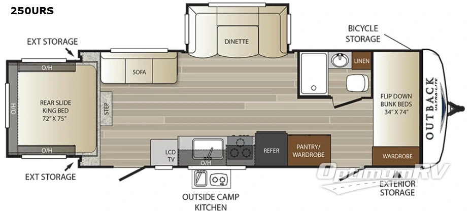2017 Keystone Outback Ultra Lite 250URS RV Floorplan Photo