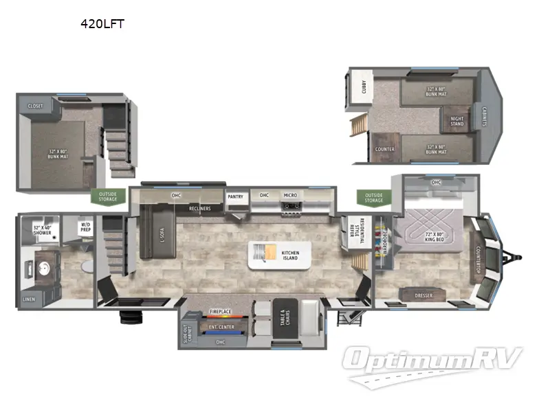 2027 Forest River Puma Vista 420LFT Floorplan Photo