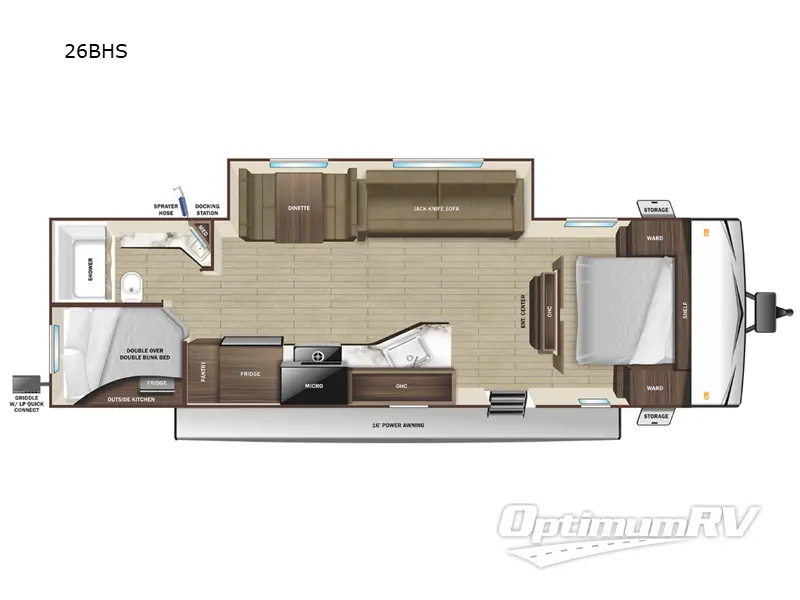 2024 Highland Ridge Open Range Conventional 26BHS RV Floorplan Photo