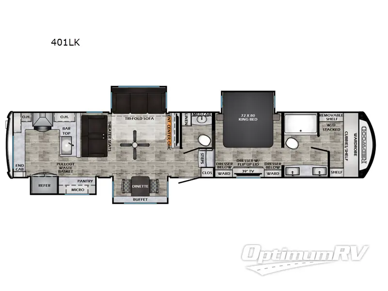 2025 Redwood Redwood 401LK Floorplan Photo