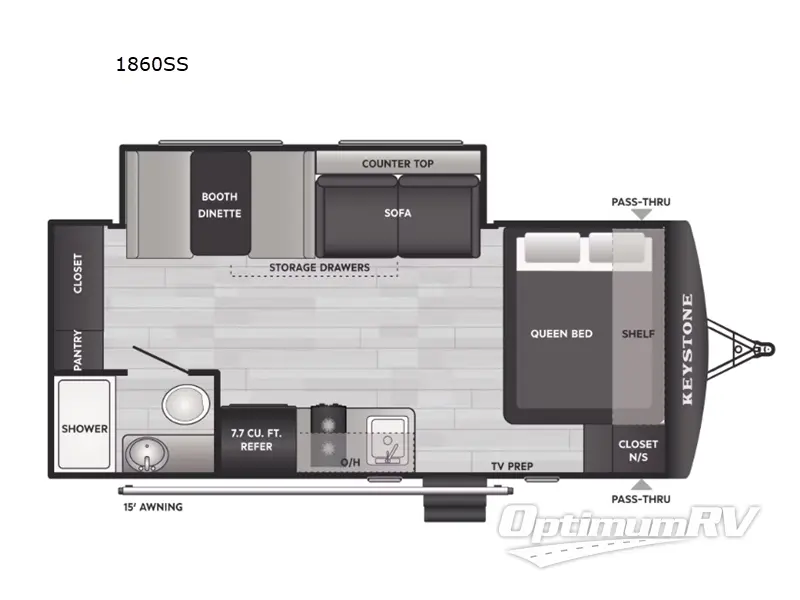 2026 Keystone Springdale Mini 1860SS RV Floorplan Photo