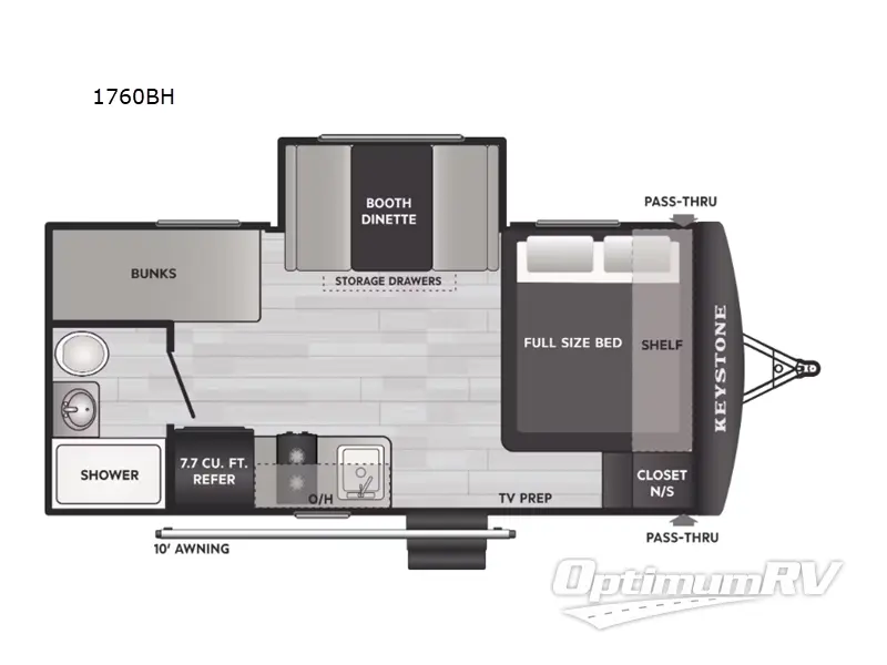2026 Keystone Springdale Mini 1760BH RV Floorplan Photo