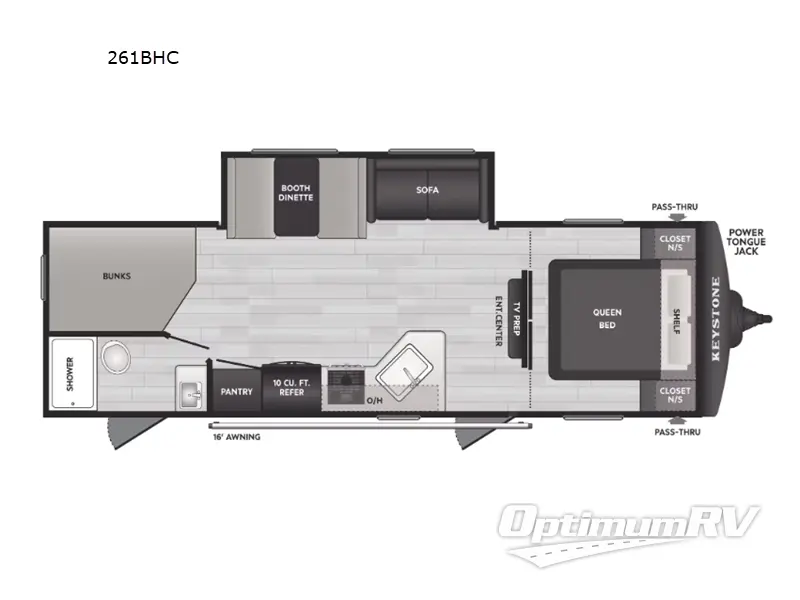 2026 Keystone Springdale Classic 261BHC RV Floorplan Photo