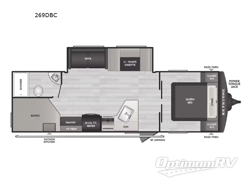 2026 Keystone Springdale Classic 269DBC RV Floorplan Photo