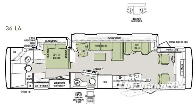 2013 Tiffin Allegro 36 LA RV Floorplan Photo