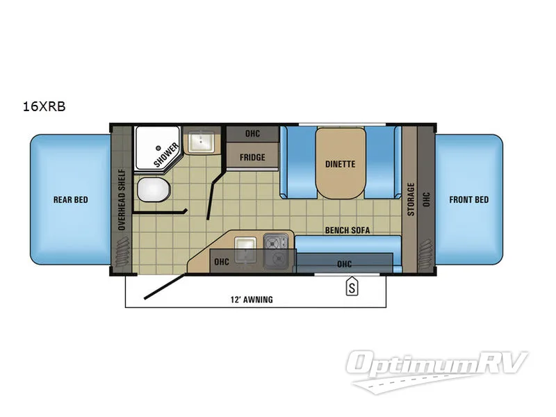 2017 Jayco Jay Feather 7 16XRB Floorplan Photo