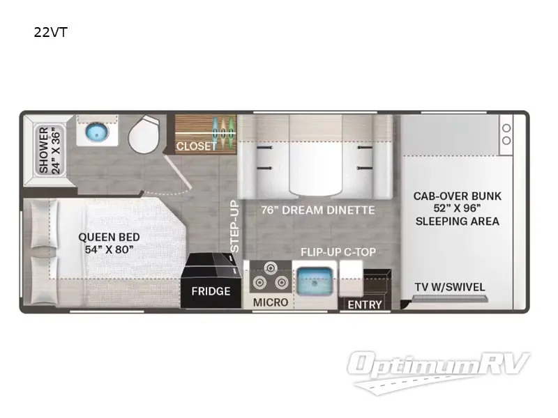 2024 Thor Geneva 22VT RV Floorplan Photo