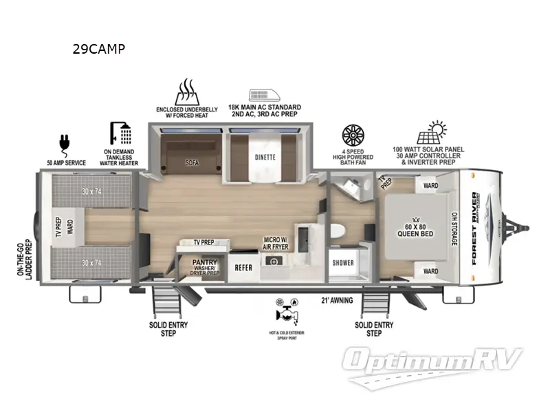 2025 Forest River Surveyor Legend X 29CAMP RV Floorplan Photo