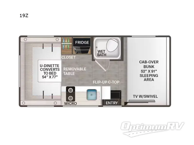 2026 Thor Chateau 19Z RV Floorplan Photo