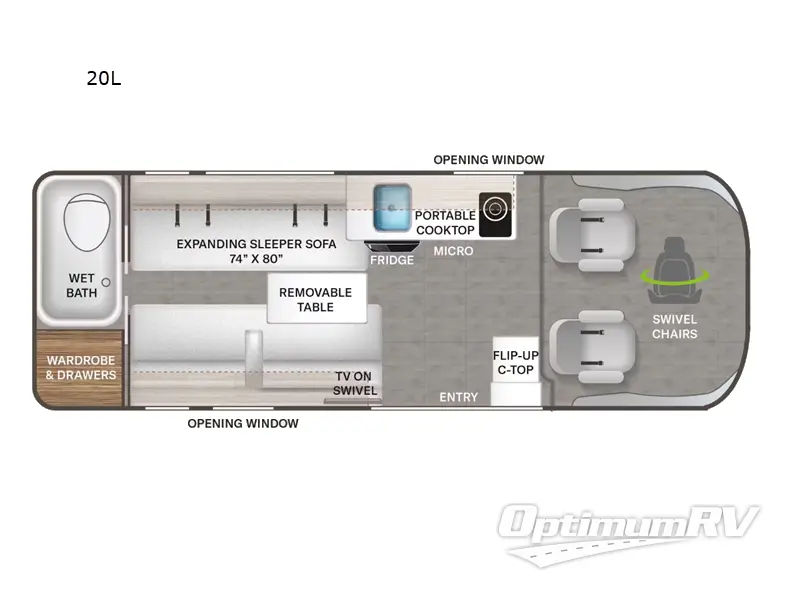 2024 Thor Sequence 20L RV Floorplan Photo