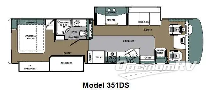 2014 Forest River Georgetown 351DSF Floorplan Photo