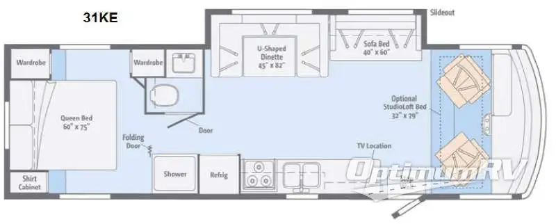 2014 Winnebago Sunstar 31KE RV Floorplan Photo