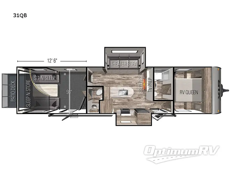 2022 Forest River XLR Boost 31QB Floorplan Photo