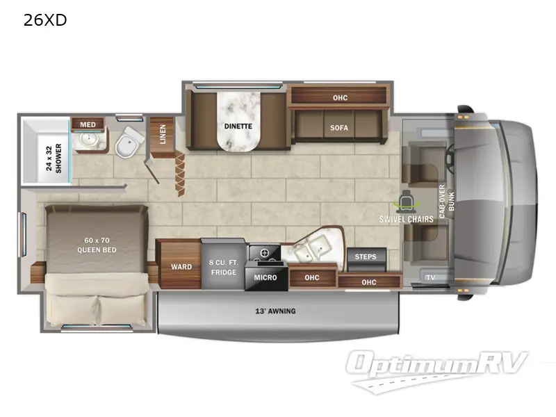 2022 Jayco Redhawk 26XD RV Floorplan Photo
