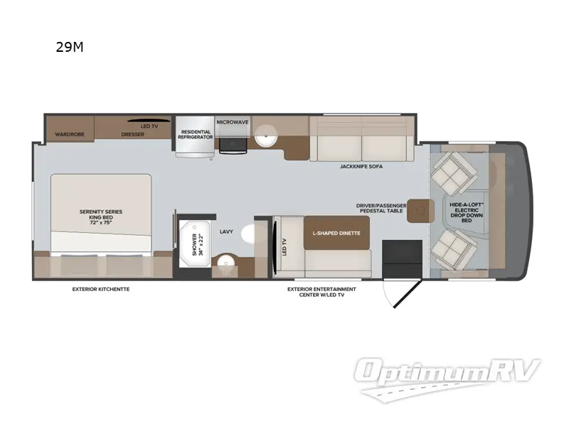 2025 Holiday Rambler Admiral 29M RV Floorplan Photo