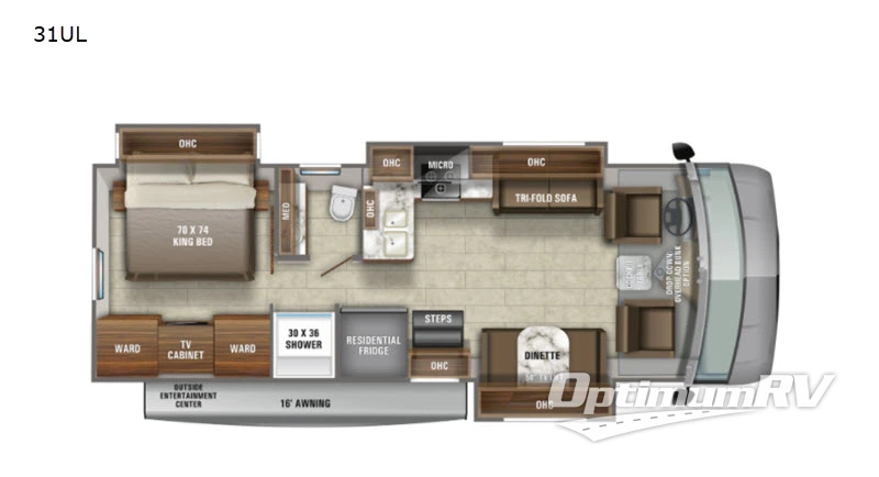 2021 Jayco Precept 31UL RV Floorplan Photo