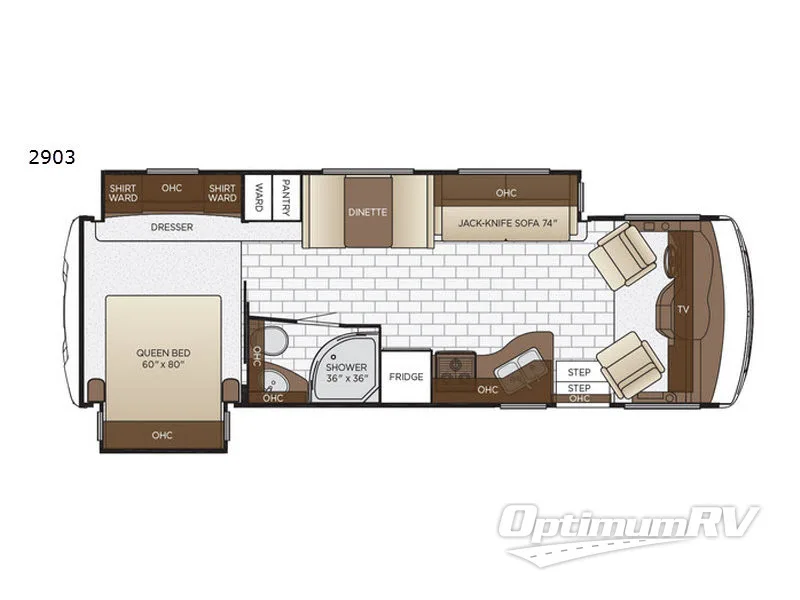 2018 Newmar Bay Star Sport 2903 Floorplan Photo