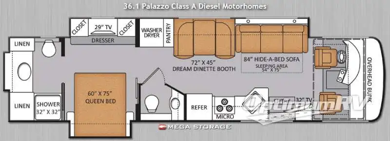 2014 Thor Palazzo 36 1 Floorplan Photo