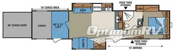 2012 KZ Inferno 3710T RV Floorplan Photo
