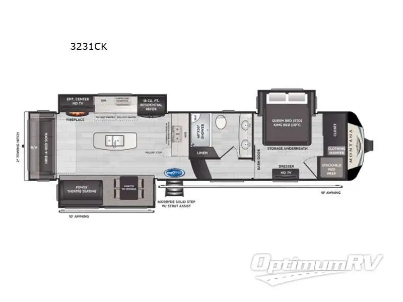 2021 Keystone Montana 3231CK Floorplan Photo