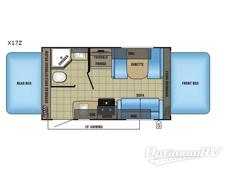 2017 Jayco Jay Feather X17Z RV Floorplan Photo
