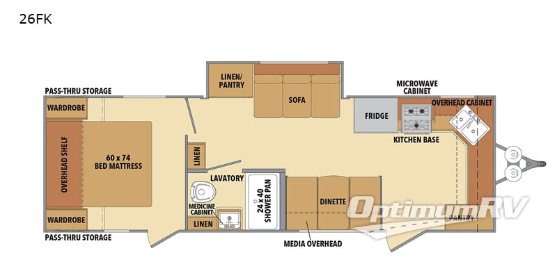 2020 Shasta Shasta 26FK RV Floorplan Photo