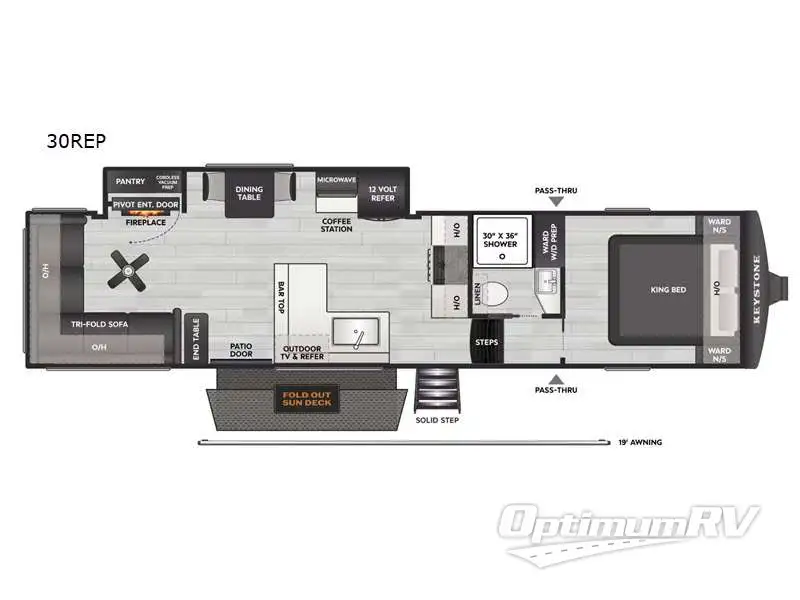 2027 Keystone Cougar Half-Ton 30REP Floorplan Photo