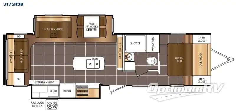 2016 Prime Time Tracer 3175RSD RV Floorplan Photo