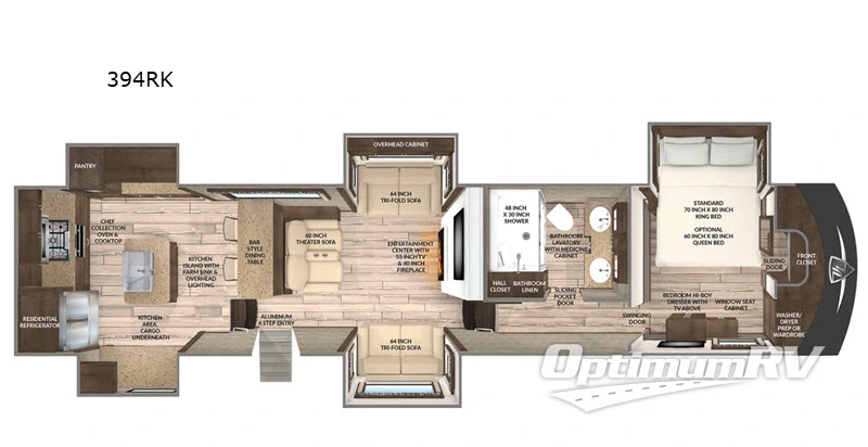 2021 VanLeigh Vilano 394RK Floorplan Photo
