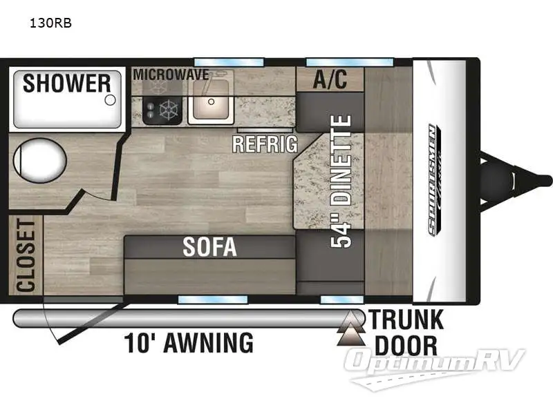 2023 KZ SPORTSMEN CLASSIC 130RB Floorplan Photo