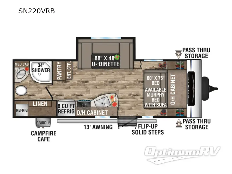 2022 Venture Sonic SN220VRB Floorplan Photo