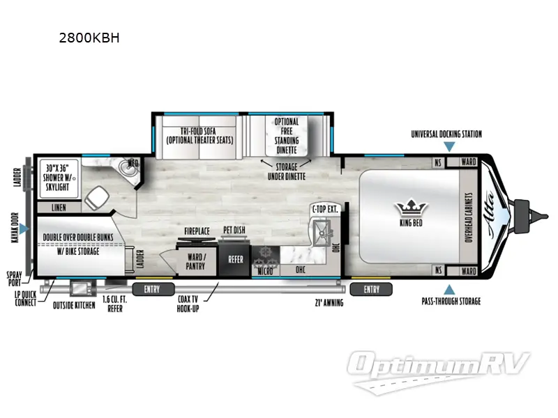 2025 East To West Alta 2800KBH Floorplan Photo