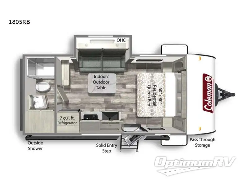 2023 Dutchmen Coleman Light 1805RB Floorplan Photo
