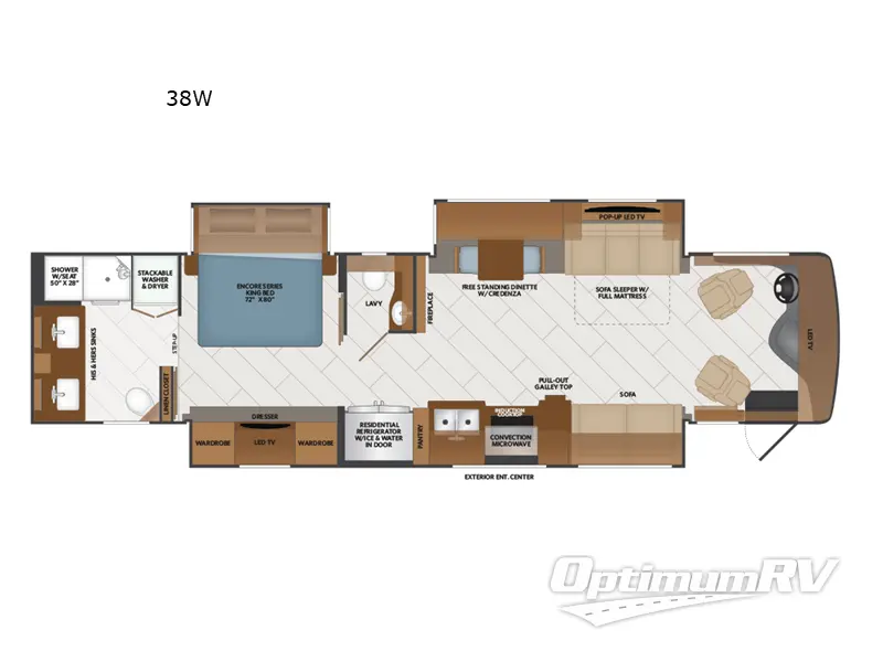 2024 Fleetwood Discovery 38W RV Floorplan Photo
