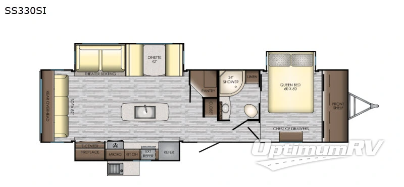 2019 CrossRoads Sunset Trail Super Lite SS330SI RV Floorplan Photo