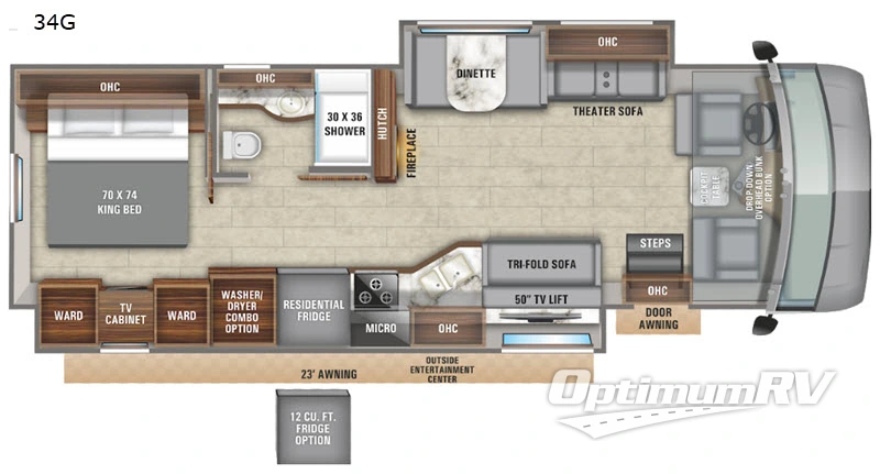 2020 Entegra Vision XL 34G Floorplan Photo