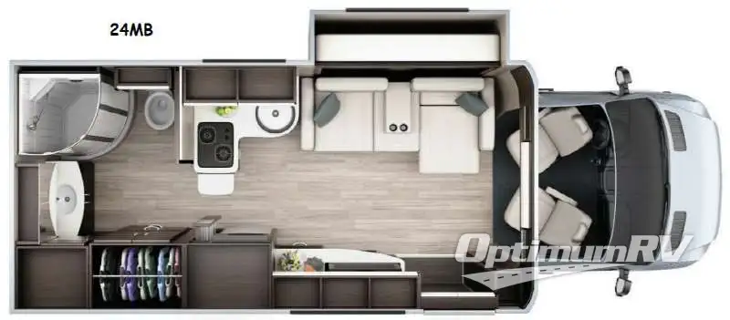 2015 Leisure Travel Unity U24MB RV Floorplan Photo