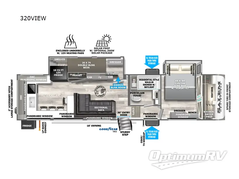 2024 Forest River Salem Hemisphere 320VIEW Floorplan Photo