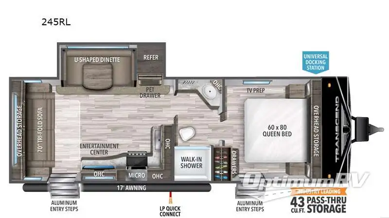 2021 Grand Design Transcend Xplor 245RL Floorplan Photo