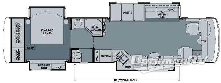 2010 Newmar Ventana 3933 RV Floorplan Photo