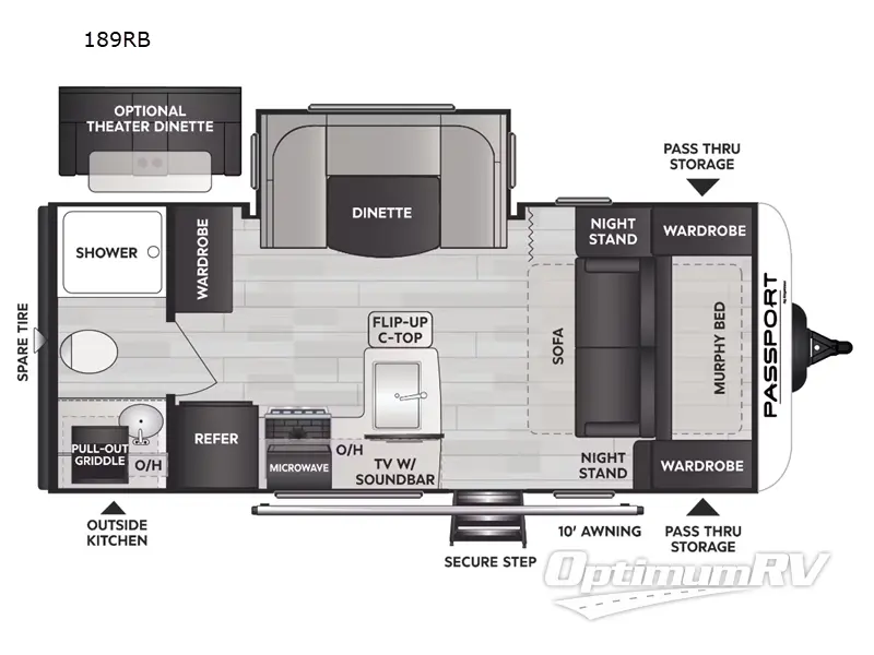 2023 Keystone Passport SL 189RB RV Floorplan Photo