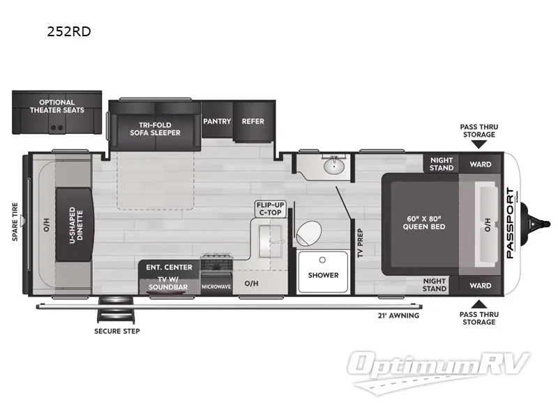2023 Keystone Passport SL 252RD RV Floorplan Photo